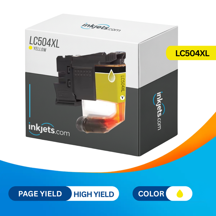 Brother LC504XLY Yellow High Yield Compatible Ink Cartridge