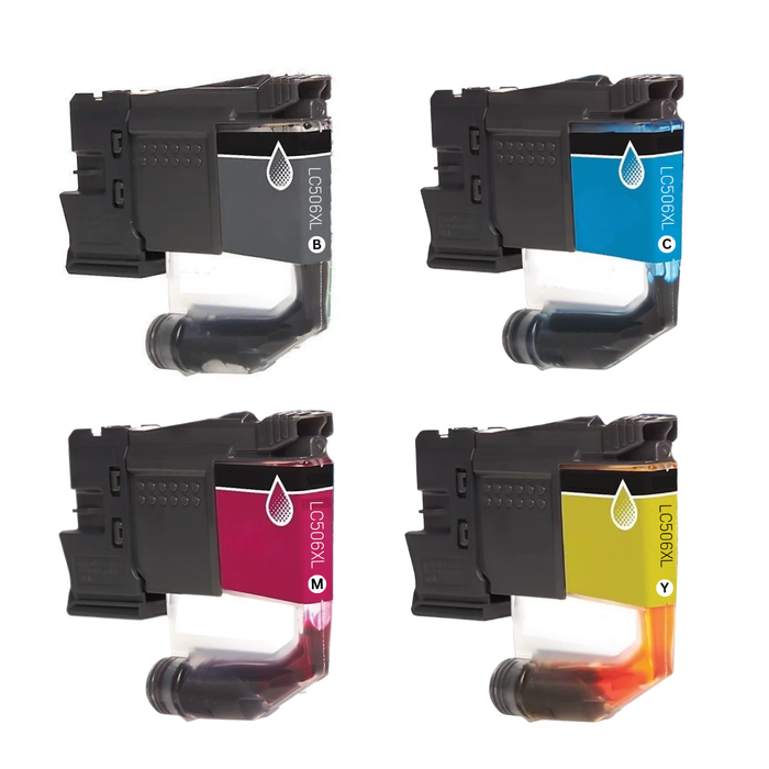 Brother LC506XL High Yield Compatible Ink Cartridge 4-Pack Combo