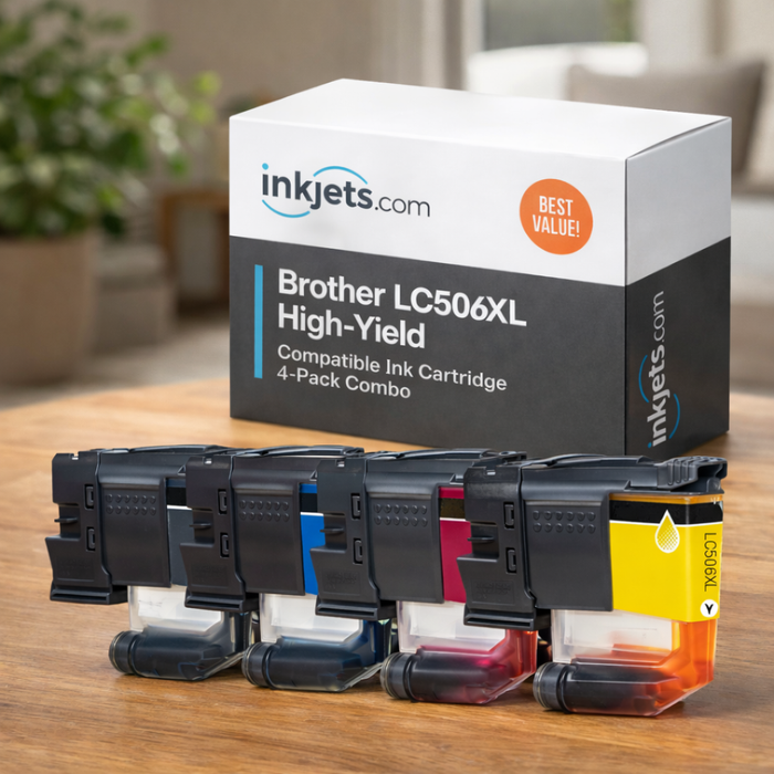 Brother LC506XL High Yield Compatible Ink Cartridge 4-Pack Combo