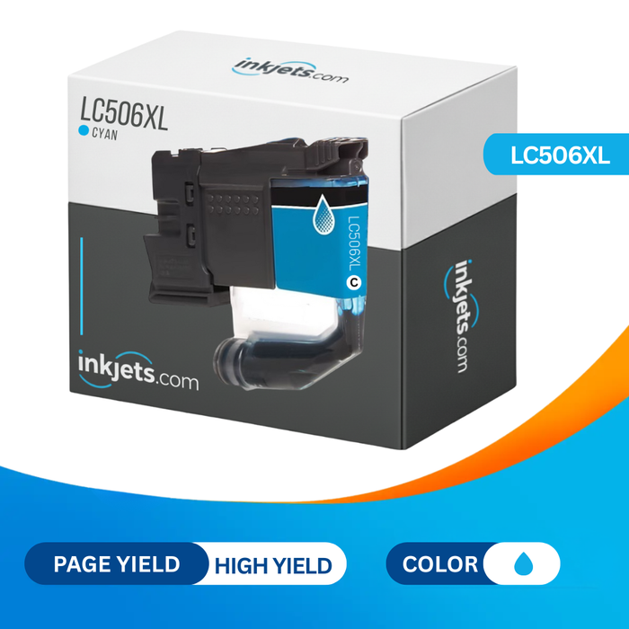 Brother LC506XLC Cyan High Yield Compatible Ink Cartridge