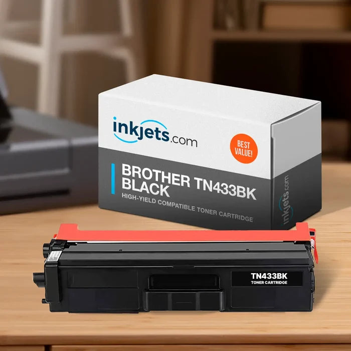 Brother TN433BK Black High-Yield Compatible Toner Cartridge