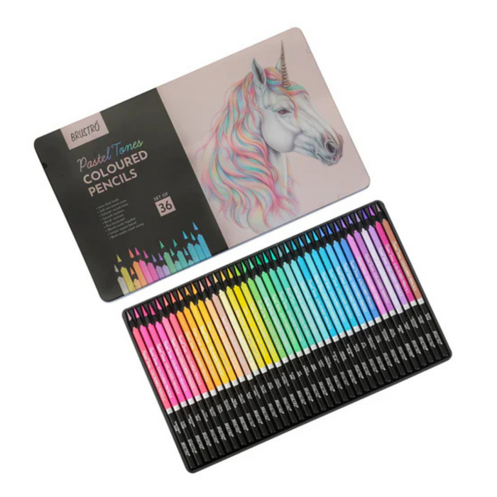 Brustro Artist's Pastel Tone Coloured Pencils Set