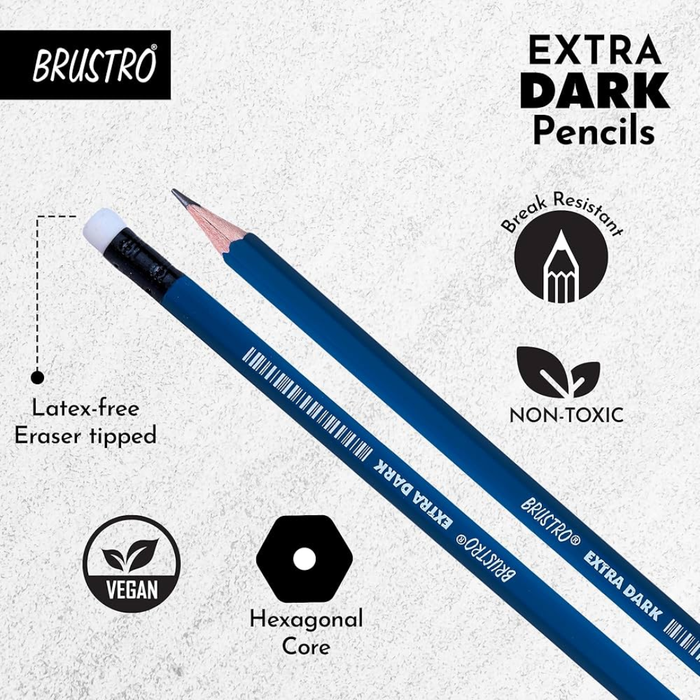 Brustro Extra Dark Pencils Set