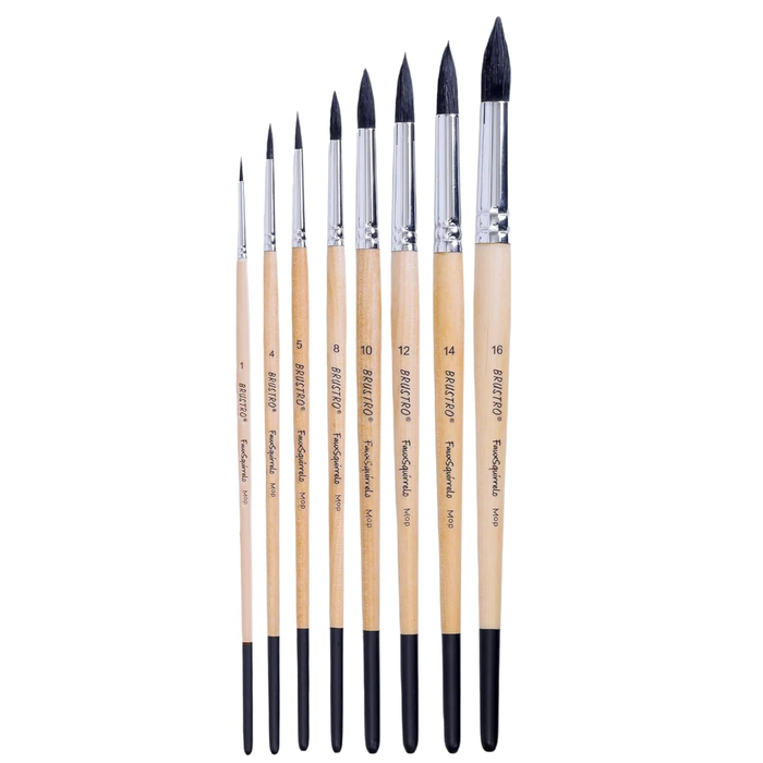 Brustro Faux Squirrelo Mop Brush Set