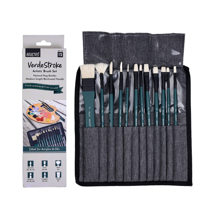 Brustro Verde Stroke Artist's Brush Set