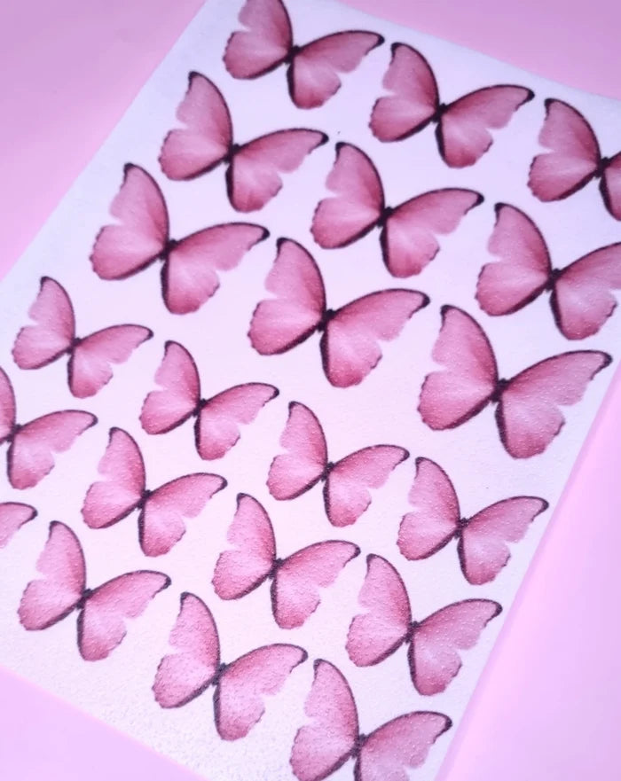 Butterflies / Custom Wafer Paper Print UNCUT
