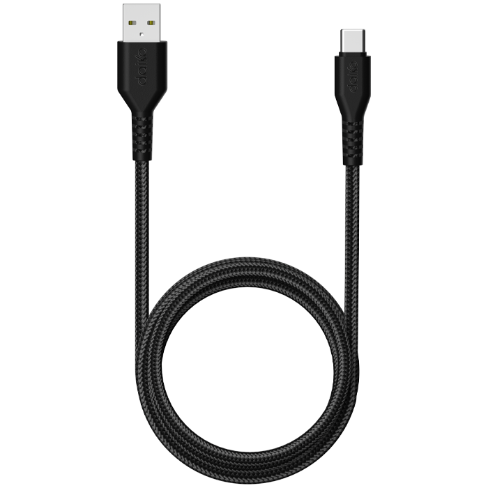 Câble Daiko USB-C vers USB-A 1m noir tressé