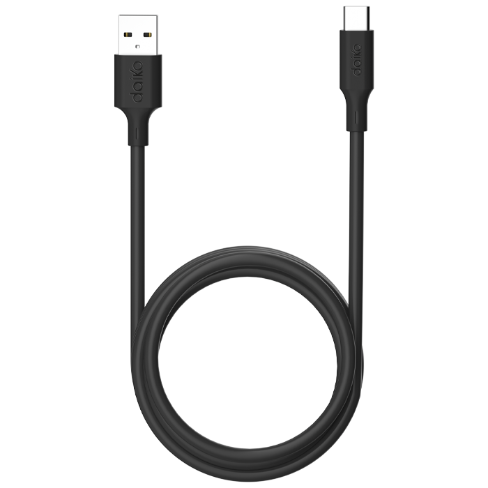 Câble Daiko USB-C vers USB-A 1m noir TPE