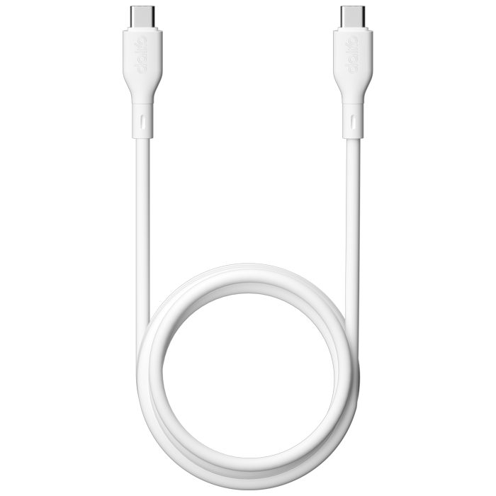 Câble Daiko USB-C vers USB-C 1m blanc silicone