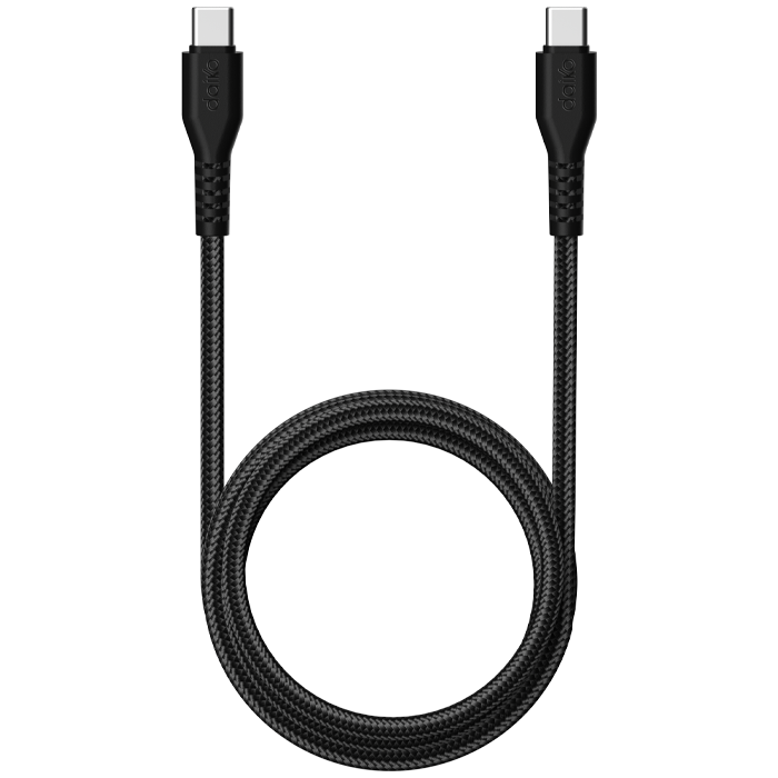 Câble Daiko USB-C vers USB-C 1m noir tressé