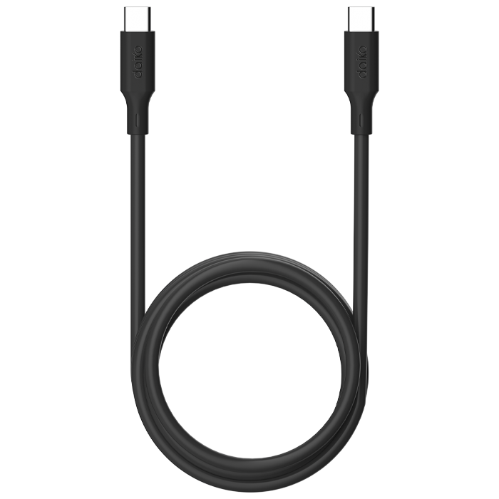 Câble Daiko USB-C vers USB-C 1m noir TPE