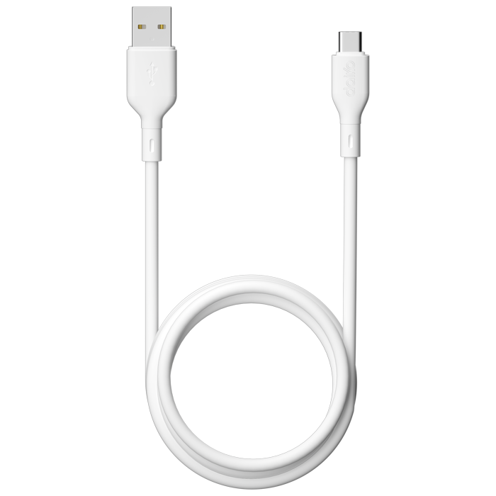 Câble Daiko USB-C vers USB-A 1m blanc silicone