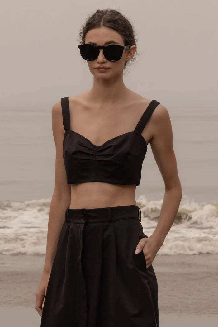 Calvi Top - Black Trench - Heidi Merrick