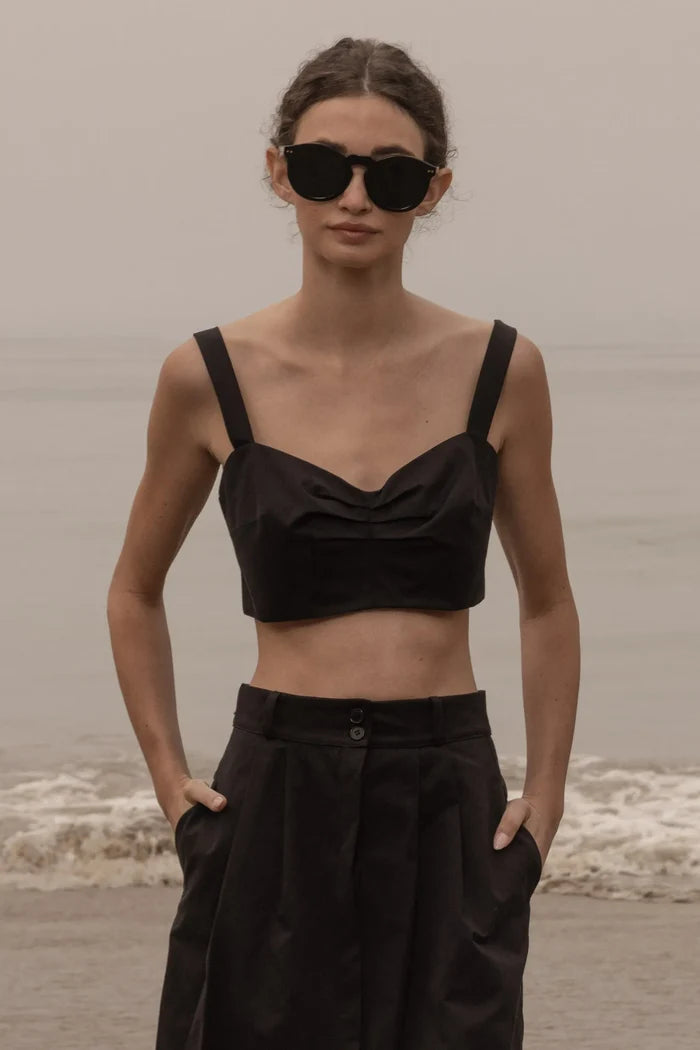 Calvi Top - Black Trench - Heidi Merrick