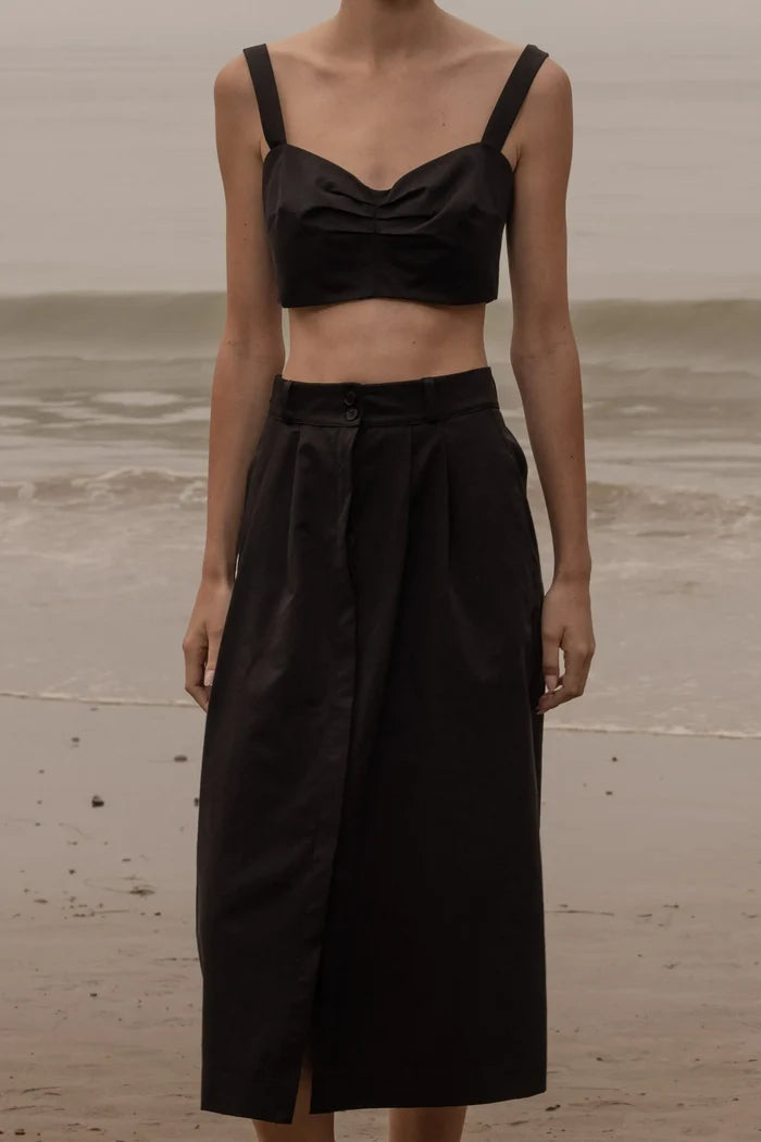 Calvi Top - Black Trench - Heidi Merrick