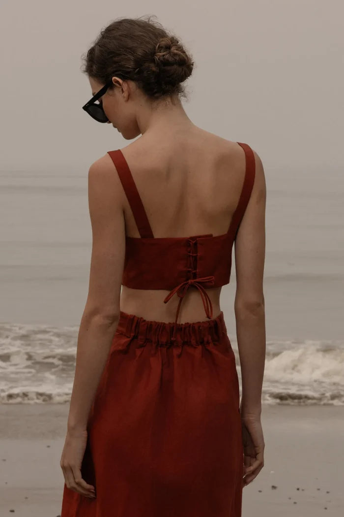 Calvi Top - Sienna Silk & Hemp - Heidi Merrick