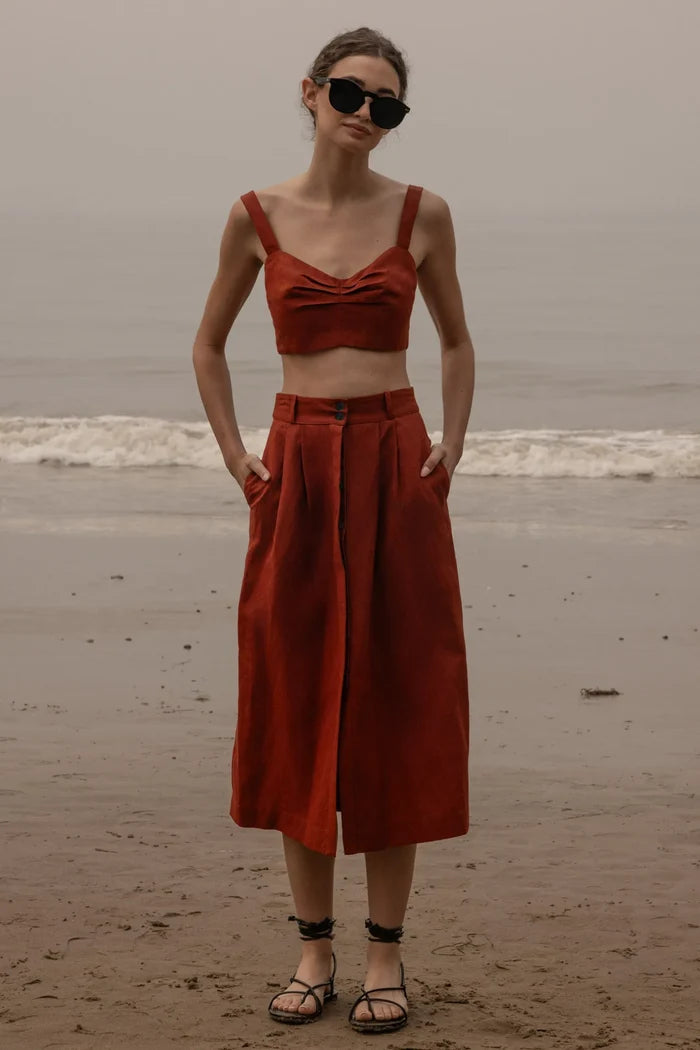 Calvi Top - Sienna Silk & Hemp - Heidi Merrick