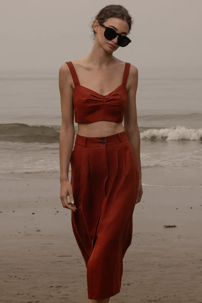 Calvi Top - Sienna Silk & Hemp - Heidi Merrick