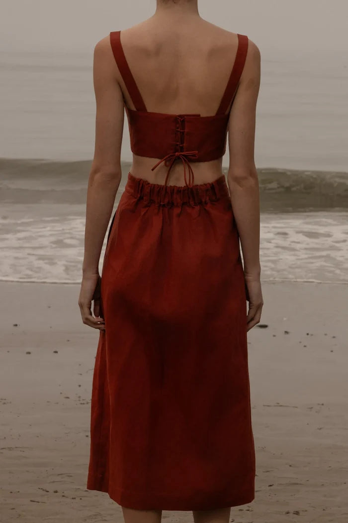 Calvi Top - Sienna Silk & Hemp - Heidi Merrick