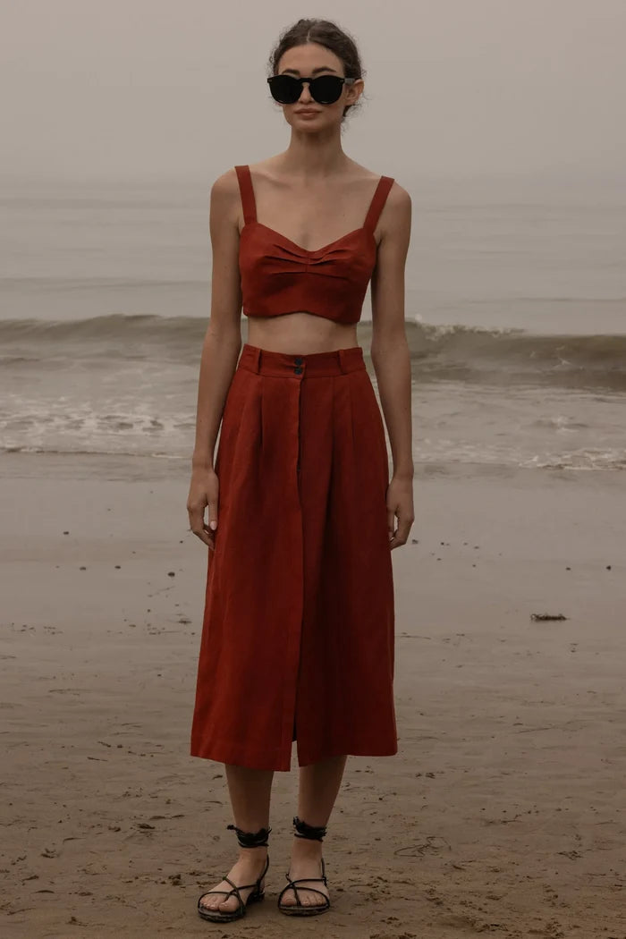 Calvi Top - Sienna Silk & Hemp - Heidi Merrick