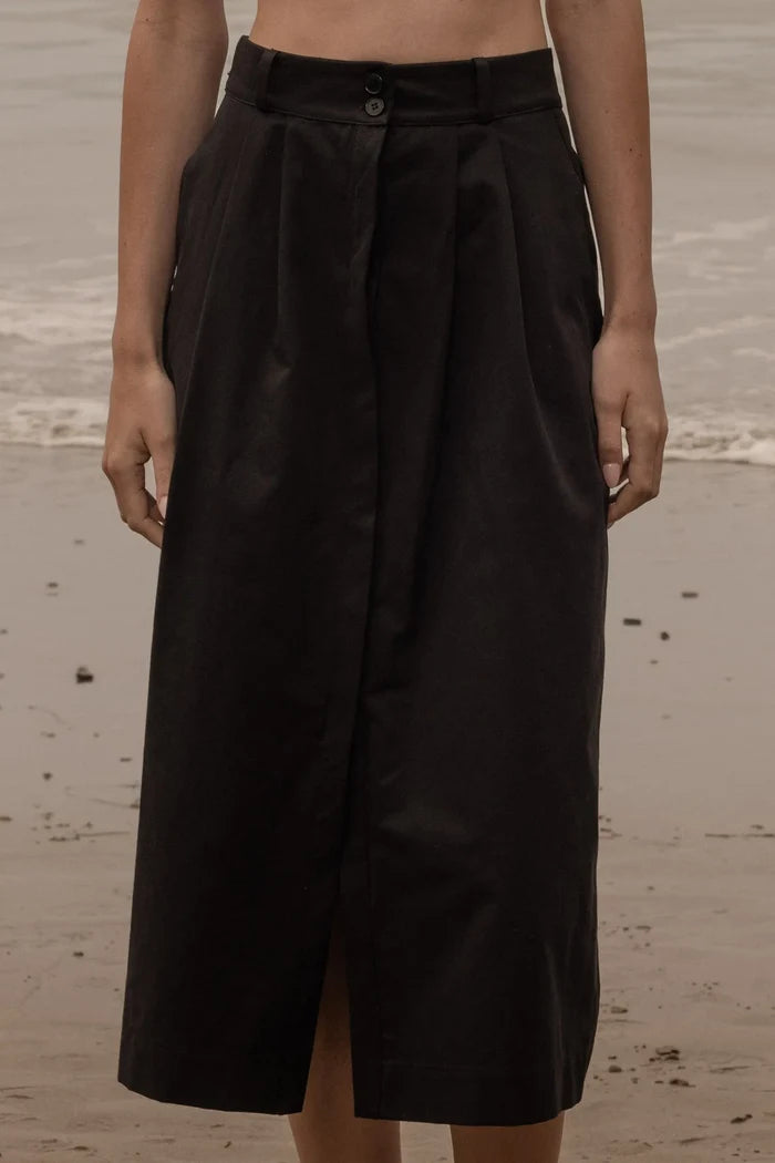 Camille Skirt - Black Trench - Heidi Merrick