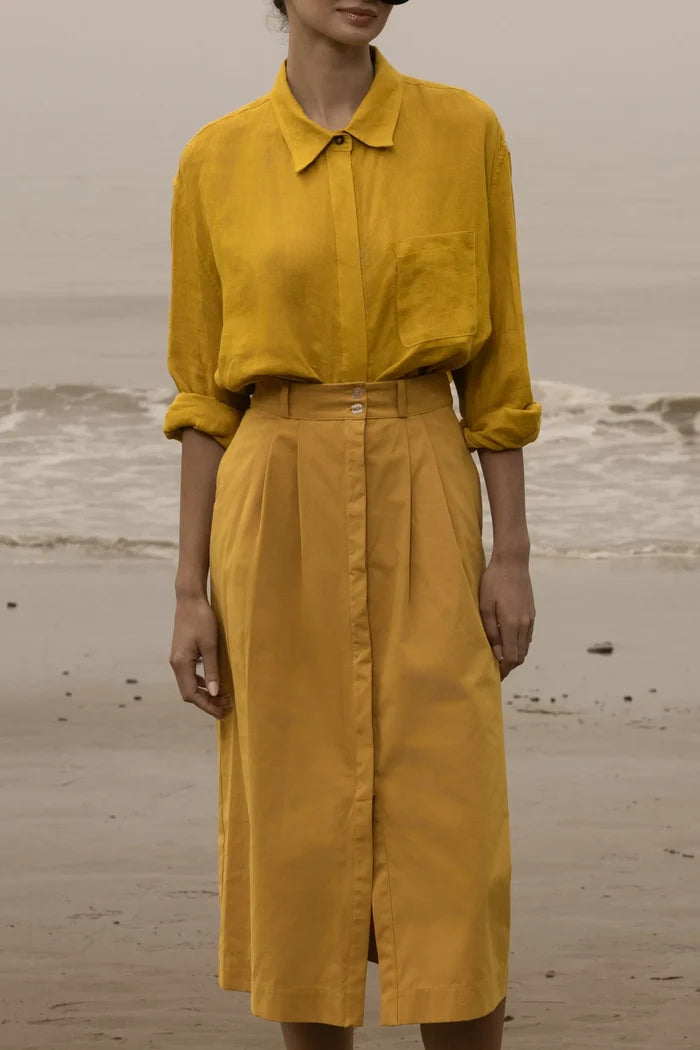 Camille Skirt - Jaune Trench - Heidi Merrick