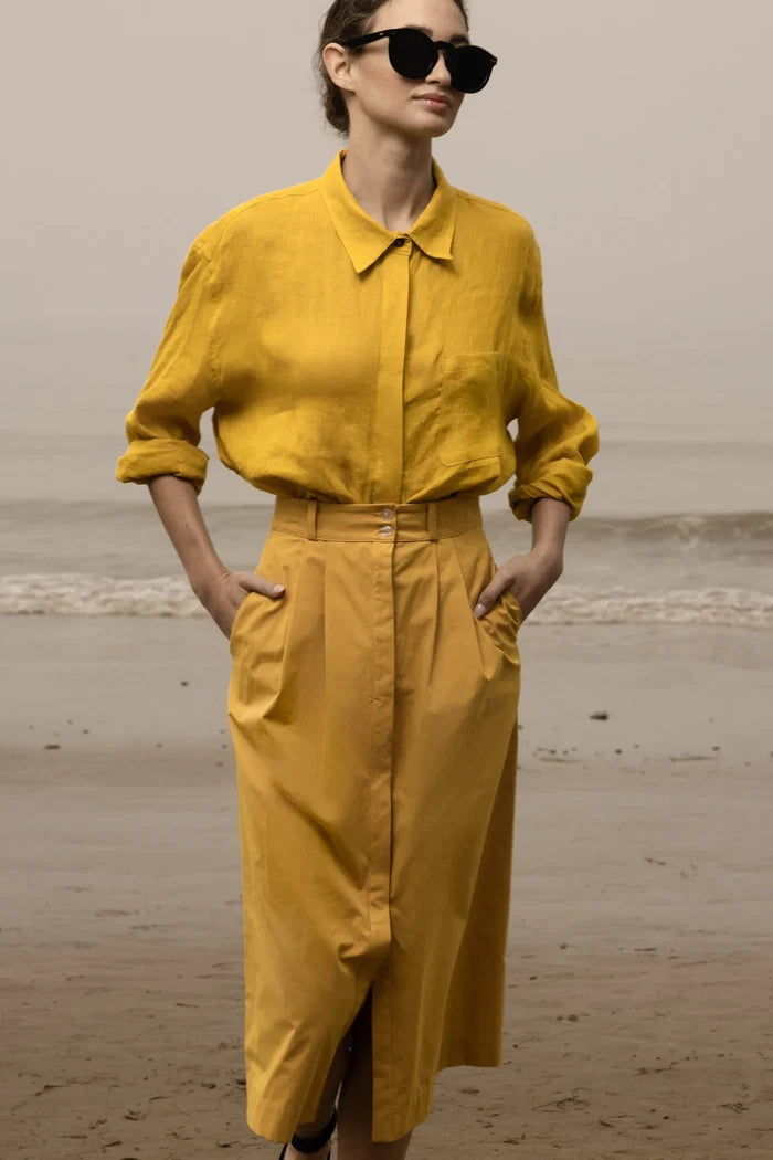 Camille Skirt - Jaune Trench - Heidi Merrick