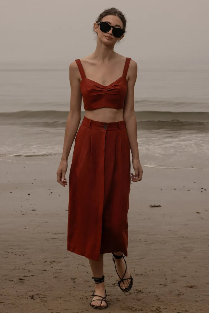 Camille Skirt - Sienna Silk & Hemp - Heidi Merrick