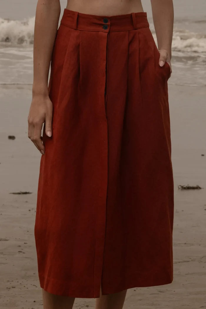 Camille Skirt - Sienna Silk & Hemp - Heidi Merrick