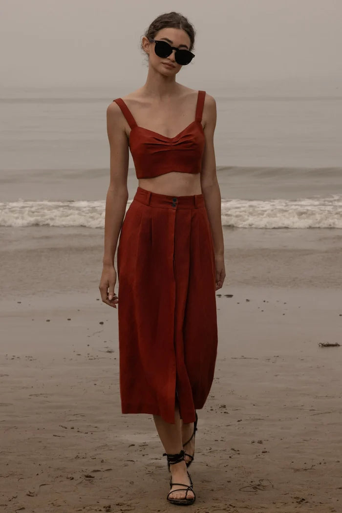 Camille Skirt - Sienna Silk & Hemp - Heidi Merrick