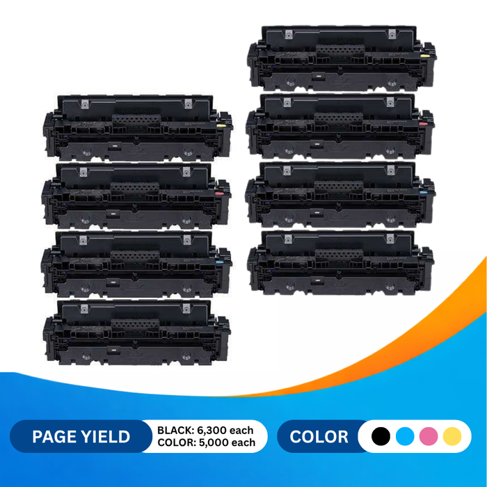 Canon 046H Compatible High-Yield Toner Cartridge 8-Pack Combo