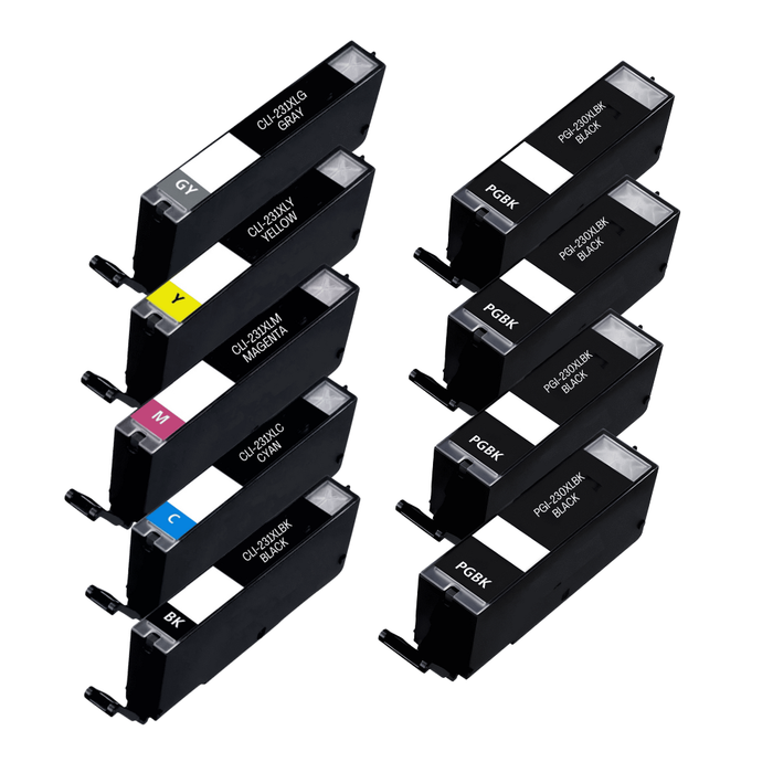 Canon CLI-231XL & PGI-230XL High-Yield Compatible Ink Cartridge 9-Pack Combo