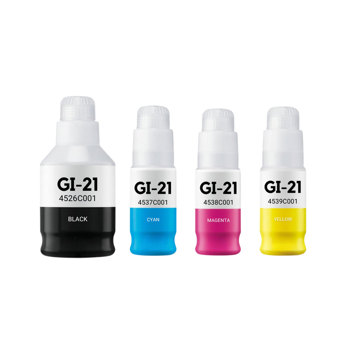 Canon GI-21 Compatible Standard Yield Ink Bottle 4-Pack Combo
