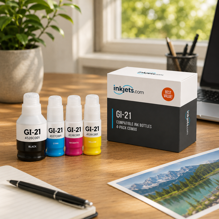 Canon GI-21 Compatible Standard Yield Ink Bottle 4-Pack Combo