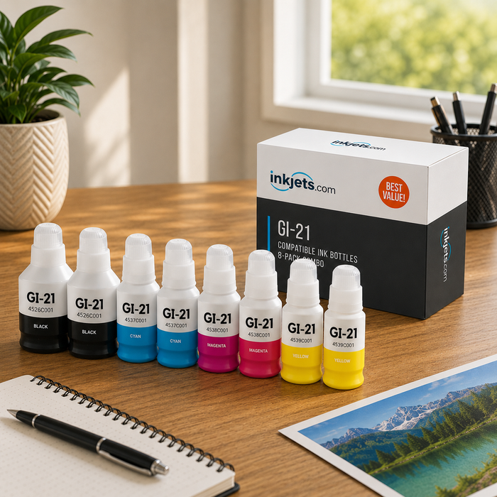 Canon GI-21 Compatible Standard Yield Ink Bottle 8-Pack Combo