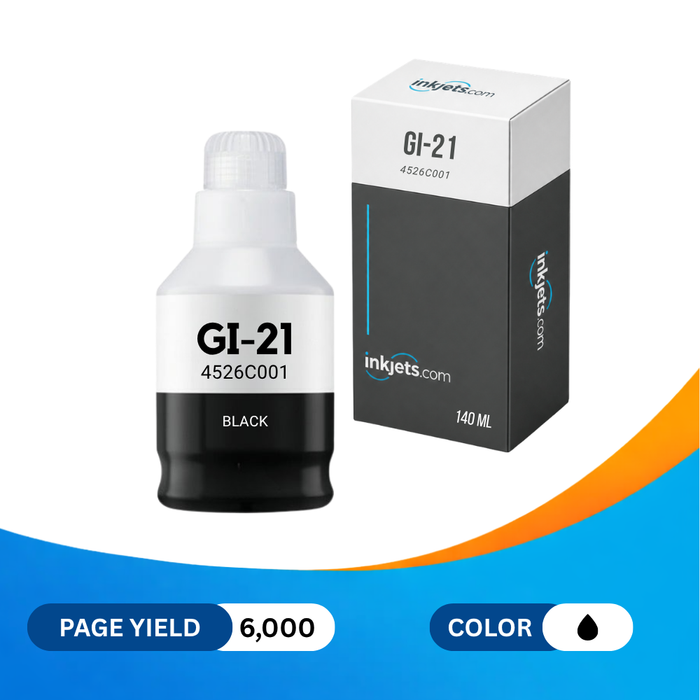 Canon GI-21Bk (4526C001) Black Standard Yield Compatible Ink Bottle, 140 ml