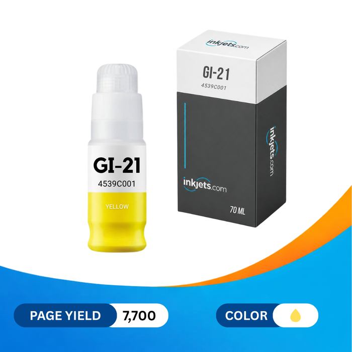 Canon GI-21Y (4539C001) Yellow Standard Yield Compatible Ink Bottle, 70 ml