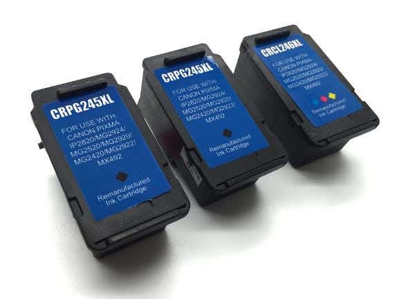 Canon PG-245XL & CL-246XL High-Yield Remanufactured 3-Pack Combo Ink Cartridges