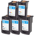 Canon PG-260XL & CL-261XL Remanufactured High Yield Ink Cartridge 5-Pack Combo