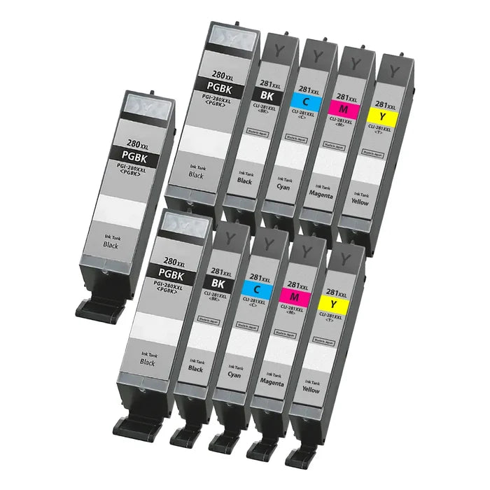 Canon PGI-280XXL & CLI-281XXL Super High-Yield Compatible Ink Cartridge 11-Pack Combo