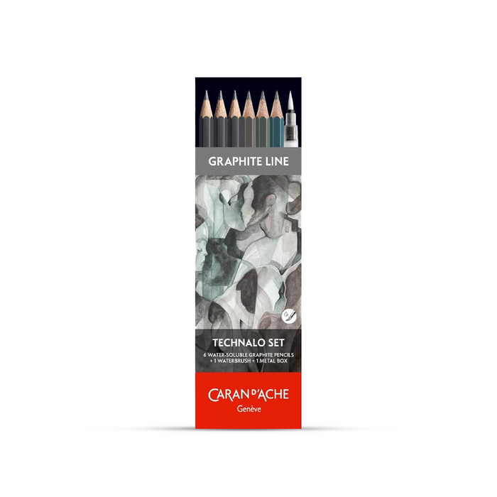 Caran d'ache Water Soluble Technalo Graphite Pencil 7pc