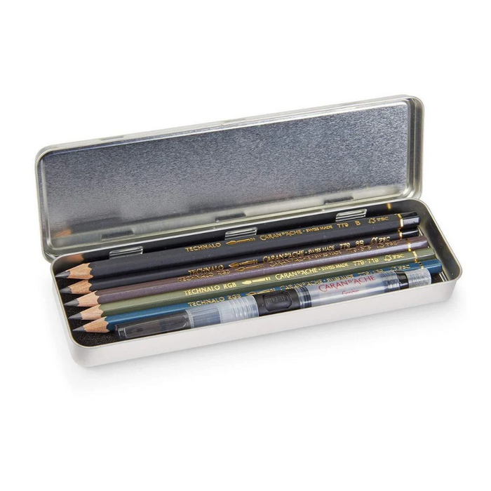 Caran d'ache Water Soluble Technalo Graphite Pencil 7pc