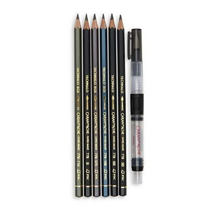 Caran d'ache Water Soluble Technalo Graphite Pencil 7pc