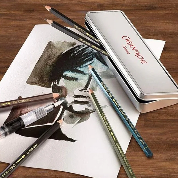 Caran d'ache Water Soluble Technalo Graphite Pencil 7pc