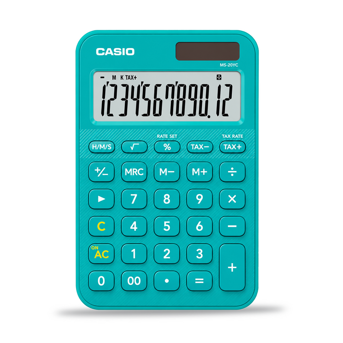 Casio Stylish and Colourful 12-Digit Mini Calculator