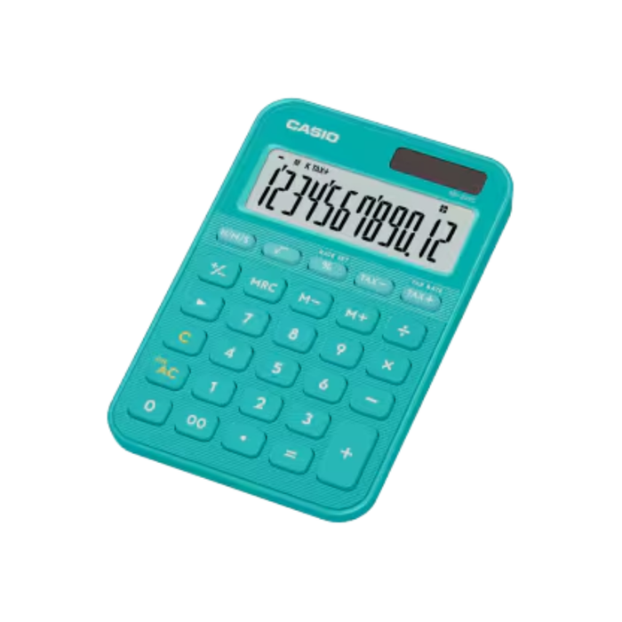 Casio Stylish and Colourful 12-Digit Mini Calculator