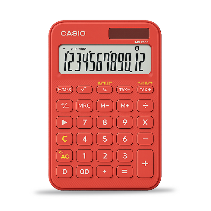 Casio Stylish and Colourful 12-Digit Mini Calculator