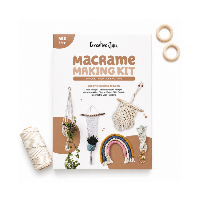 Creative Jack Macrame Making Knotting Kit for Teens & Adults Age 14+