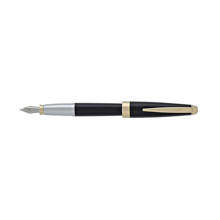 Cross Aventura Black Lacquer Gold Trim Fountain Pen Medium  Cross Fountain Pens