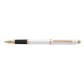 Cross Century II Pearlescent White Rose Gold Lacquer Fountain Pen Medium AT0086-113MF  Cross Fountain Pens